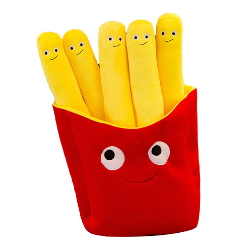 French fry pillow toy creative cartoon hamburger pillow plush toy doll photography prop sofa cushion