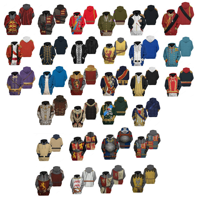 Cross-border explosions of historical figures Series 3D digital printing hooded vests factory direct Cosplay surrounding Cross-border explosions of historical figures Series 3D digital printing hooded vests factory direct Cosplay surrounding