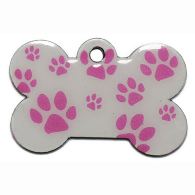 新品热卖骨头狗牌脚掌印宠物项圈挂件激光刻字吊牌防丢身份牌批发|ru