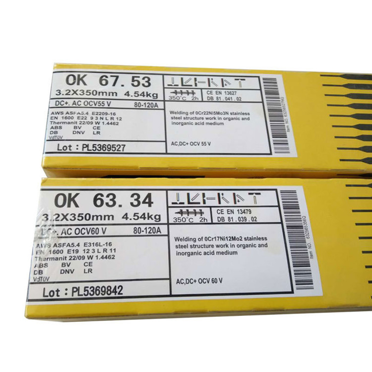 瑞典伊萨OK 68.55/E2594-15焊接SAF2507和Zeron100双相不锈钢焊条
