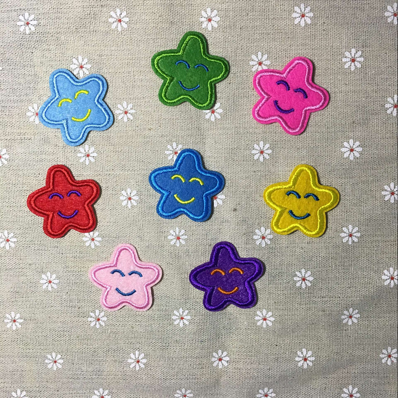 儿童可爱卡通衣服补丁五角星装饰贴花DIY辅料电脑刺绣