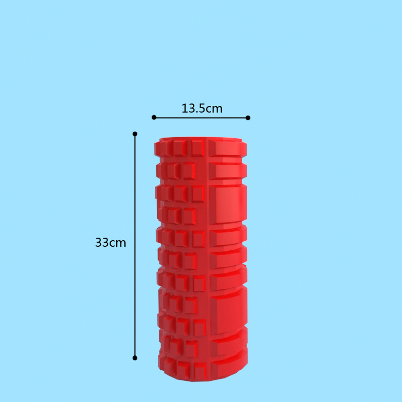Yoga columna de masaje palo relajación muscular Rodillo de rodillo de la pantorrilla delgada Lobo diente palo Bola de espina eje de espuma de una sola pieza de entrega