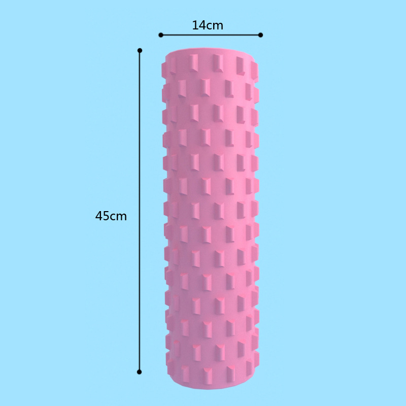 Yoga columna de masaje palo relajación muscular Rodillo de rodillo de la pantorrilla delgada Lobo diente palo Bola de espina eje de espuma de una sola pieza de entrega