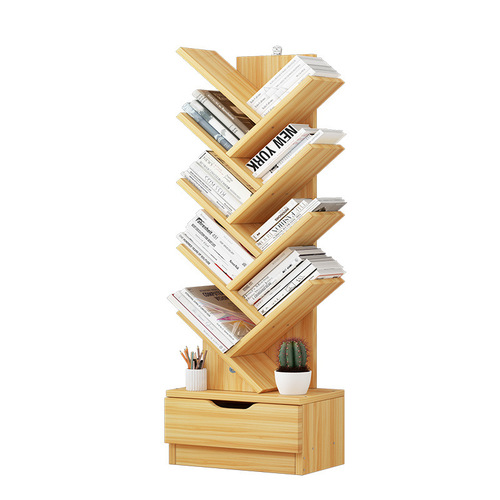Yijiada bookshelf multi-layer simple small bookcase floor-standing tree-shaped creative storage rack student desktop modern storage rack
