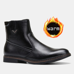 Snow Boot New Model with Fleece Warmth Outdoor High-Top Boots Waterproof Russian Import Winter Men's Shoes Men's Boots