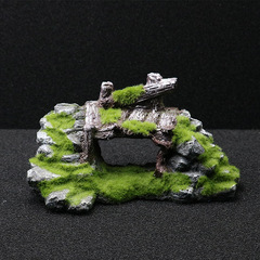 Fish tank landscaping decoration rockery stone moss simulated water plants landscaping bridge turtle tank terrace landscaping fish and shrimp shelter