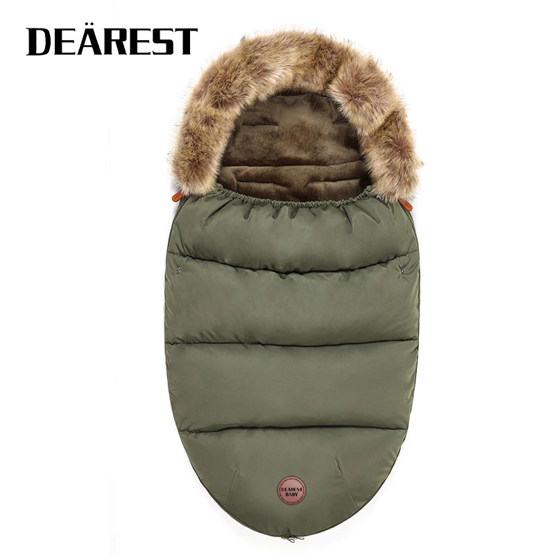 Saco de dormir para cochecito de bebé, manta gruesa antipatadas para otoño e invierno, cálida y a prueba de frío para recién nacidos en otoño e invierno.
