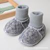 Demi-season children's fleece footwear for early age, soft sole