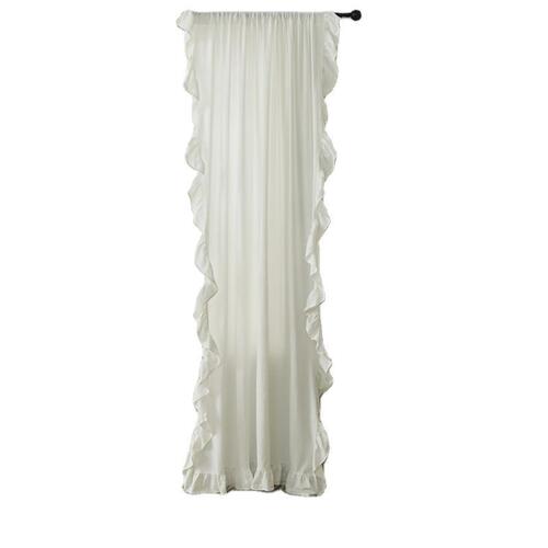 Le Xuanxiu's Bestselling Nordic-Style Minimalist INS-Design Pleated Ruffled Semi-Sheer Finished Curtain—Perfect for Bedroom Drapes
