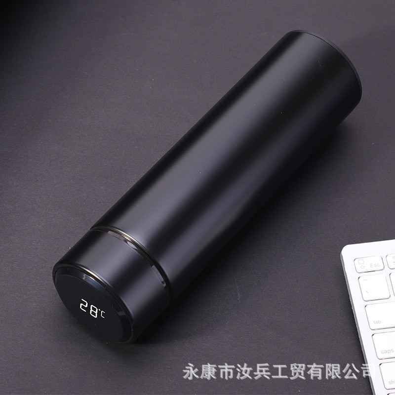 Medición de temperatura inteligente 304 taza de agua aislada de acero inoxidable Oficina negocio té separación taza de agua regalo logotipo impreso