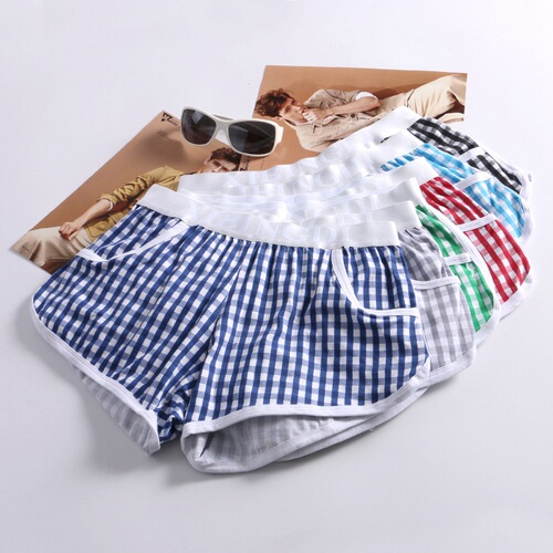 Men's underwear pure cotton loose boxer briefs comfortable breathable sports trend youth personalized boxer briefs large size pants
