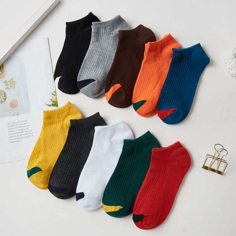ten-color one-bar boat socks men‘s independent packaging gift socks wholesale stall socks full free shipping low-cut men‘s boat socks