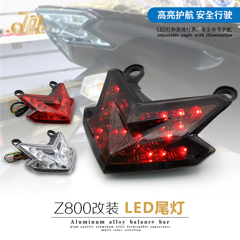 Special Supply for Foreign Trade Kawasaki Kawasaki Tail Light Z800 13-14 Models Led Rear Tail Light with Turn Signal and Brake Light