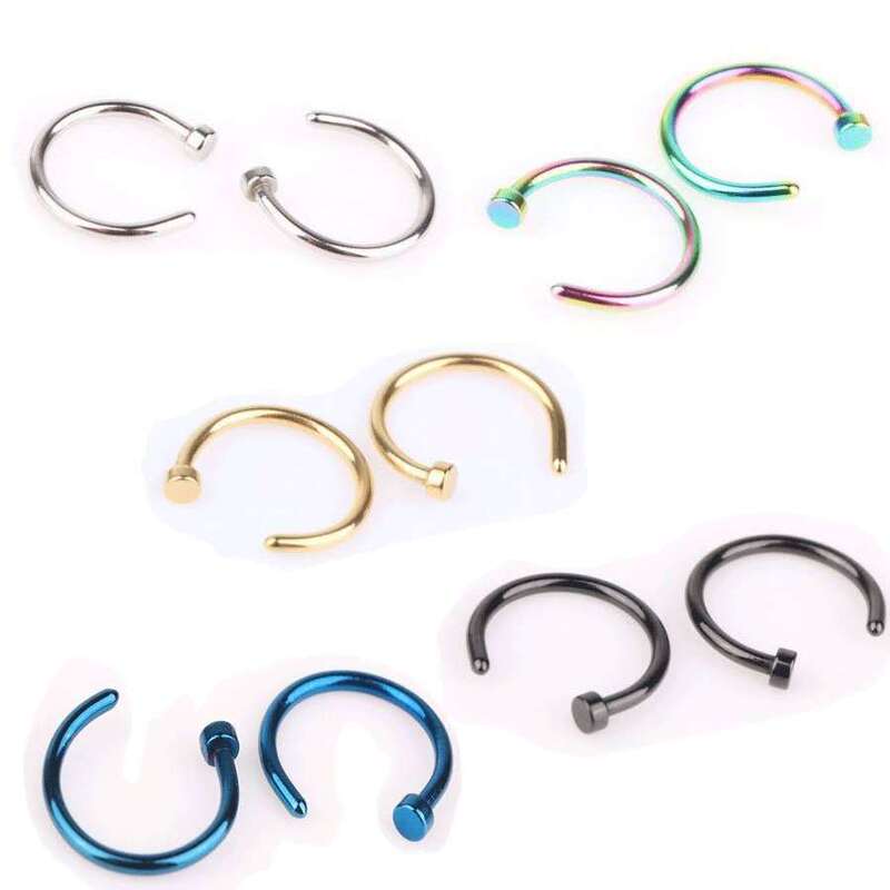 Titanium steel nose ring C type nose nail lip nail Amazon popular cross-border factory direct sales AliExpress