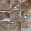 Silver needle, long earrings with tassels from pearl, silver 925 sample, french style, Japanese and Korean, internet celebrity