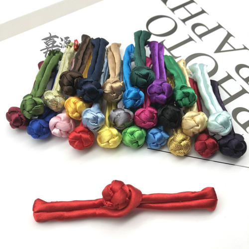 Factory Color Denim Fabric Disc Button One-piece Buttoned Handmade Tai Chi Suit Tangzhuang Qipao Button Ethnic Style Incoming Fabric Button Supply