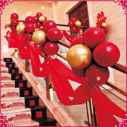 Wedding celebration supplies stair handrail gauze curtain new house decoration creative balloon set wedding room layout garland