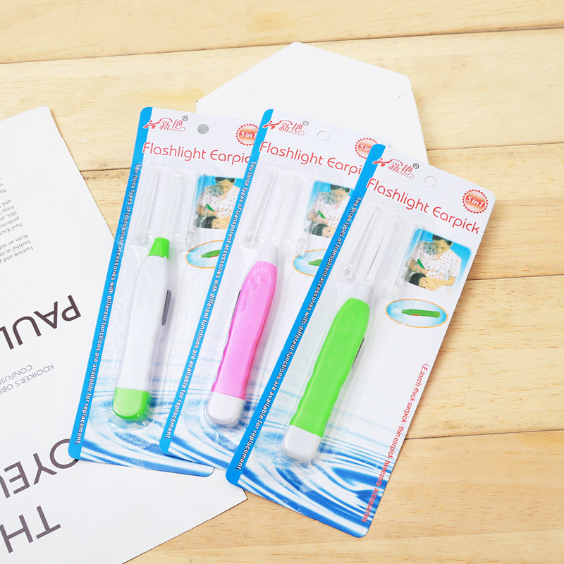 Safe children's glowing plastic hygienic ear picking for ears