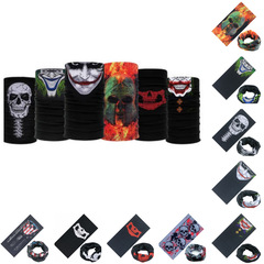 Seamless multifunctional magic headscarf, cycling mask to keep warm, Halloween props, skull and face mask