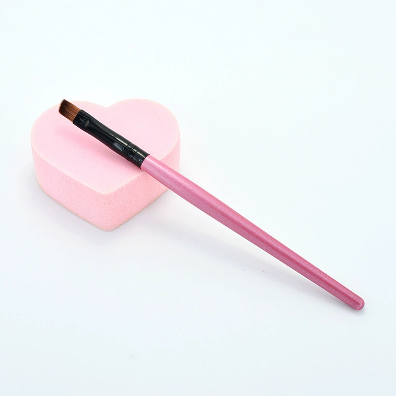 Eyebrow Cream Brush (Minaqi) — Angled Synthetic Bristles, 12.5 cm, Bulk OPP Pack
