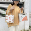 Japanese fashionable cute fresh one-shoulder bag, city style, cotton and linen, in Japanese style