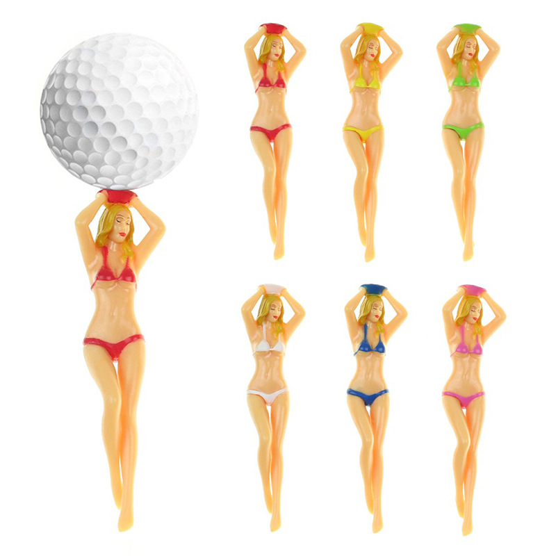 Nueva camiseta de golf sexy bikini modelo belleza uñas bola de plástico diversión de uñas moda transfronteriza Venta caliente