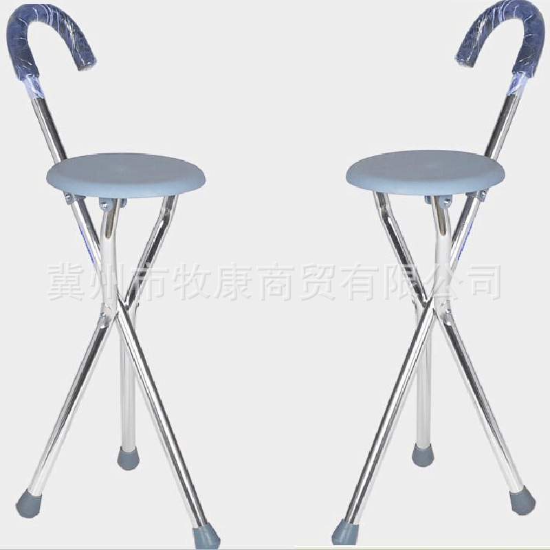 Manufacturer Wholesale Stainless Steel Cane Stool Can Sit on the Chair Crutches for the Elderly with Seat and Stools Multifunctional Crutches Manufacturer Wholesale Stainless Steel Cane Stool Can Sit on the Chair Crutches for the Elderly with Seat and Stools Multifunctional Crutches