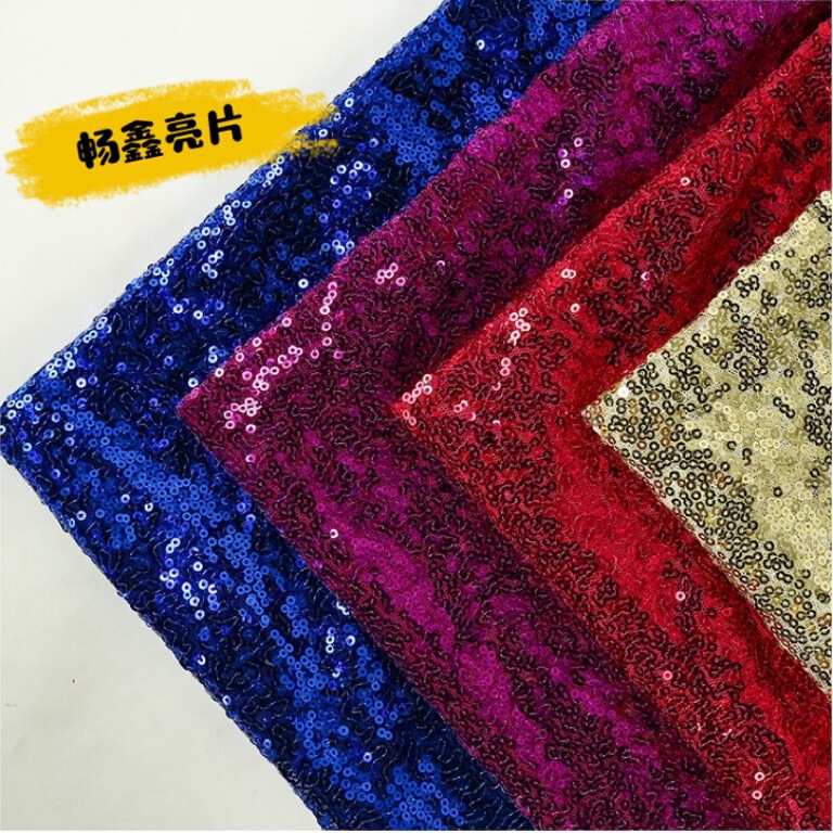 In Stock 3cm Mesh Fabric with Random Embroidery, Sequin Fabric, Clothing Quilting Embroidery, Tablecloth Material, Iridescent Tablecloth