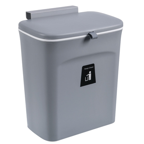 Creative large wall-mounted trash can kitchen with lid household trash can sliding lid toilet bathroom trash can hanging