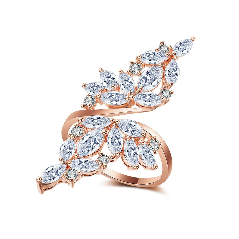 Модное изысканное кольцо, цирконий, Aliexpress, простой и элегантный дизайн, микро инкрустация