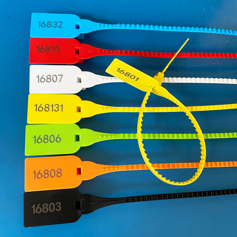 带编码一次性塑料封签 医疗废物绑扎带 海钓鱼防盗防拆锁扣流水号