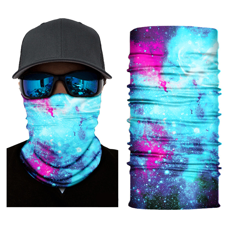LazyZoom Xunhui Starry Sky Series Bedrukte Bandana Sport Hoofddoek Hoofdband Multifunctionele Zonnebescherming Fietsmasker_voghion.com