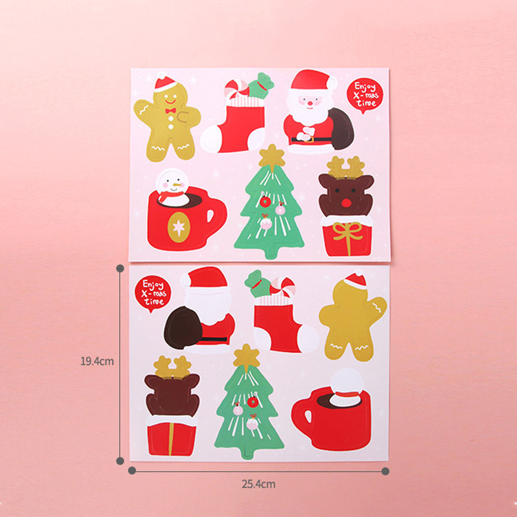クリエイティブクリスマスキャンディカードスポットかわいいクリスマスロリポップ包装カードカラー両面印刷6個/枚|undefined