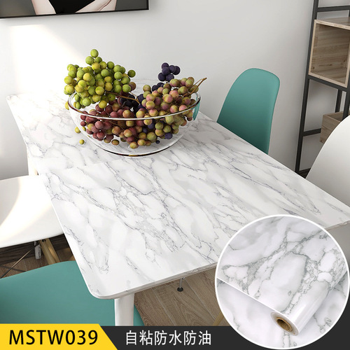 Waterproof and moisture-proof marble sticker kitchen oil-proof cabinet table countertop furniture renovation wallpaper self-adhesive wallpaper