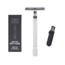 老式手动剃须刀刮胡刀安全剃刀金属刮刀带刷子组合 safety razor