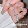 Three dimensional zirconium, bracelet with bow