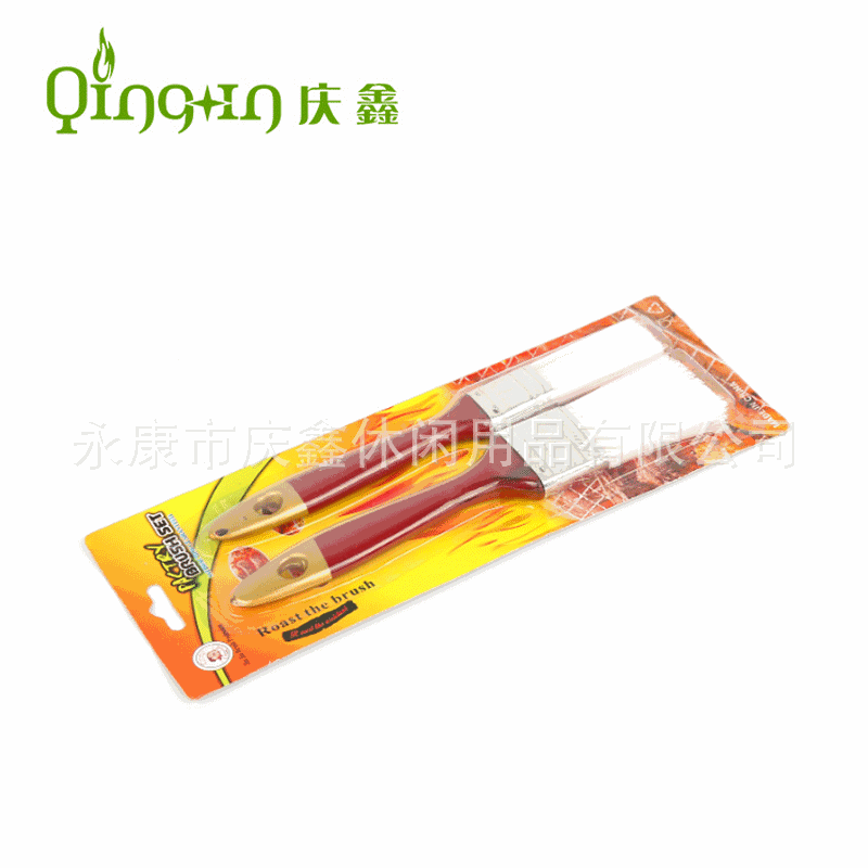 Los fabricantes suministran 2PC Tarjeta de succión cepillo de mango rojo BBQ cepillo para hornear cepillo de plástico cepillo condimento