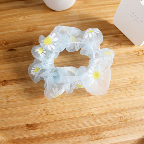 Mesh daisy hair rope daisy large intestine hair ring head rope fat intestine hair ring Korean pig intestine organza hair accessories