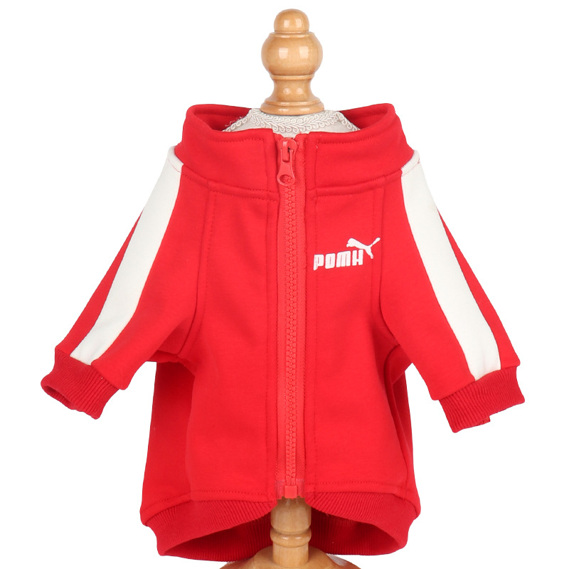 Nuevo Otoño e Invierno ropa de mascotas perro forro polar ropa deportiva medio y pequeño perro moda marca suéter en stock al por mayor