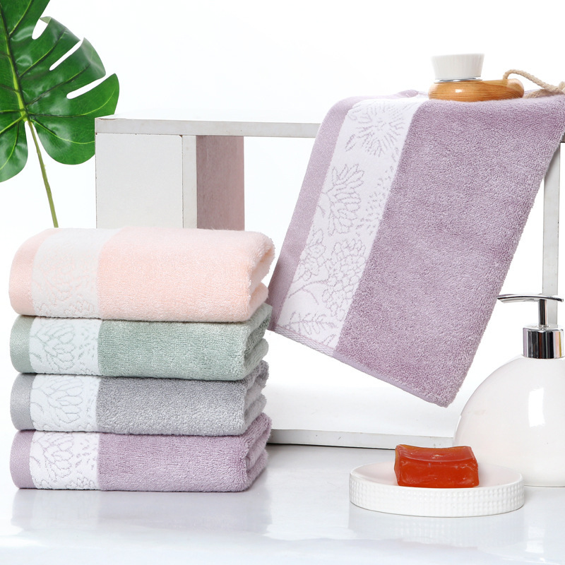 Gaoyang factory plain broken bamboo fiber daisy towel 120g soft absorbent gift