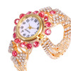 Quartz fashionable watch, metal gold bracelet, Korean style, wholesale