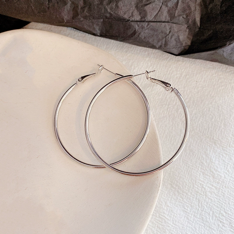 Серьги из стерлингового серебра 925 с иглой, европейский стиль, размеры 3–7 см, золото или серебро