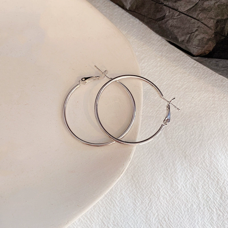 Серьги из стерлингового серебра 925 с иглой, европейский стиль, размеры 3–7 см, золото или серебро
