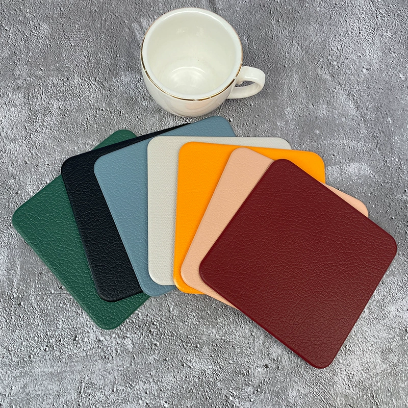Имитированная кожаная подставка домашние товары креативный квадрат ресторан отель водонепроницаемый маслоизоляционный подходящий чай треугольная подставка