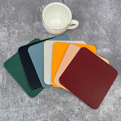 Leatherette Coasters Home Goods Creative Square Restaurant Hotel Waterproof Oilproof Heat Insulating Matching Tea Cup Coasters