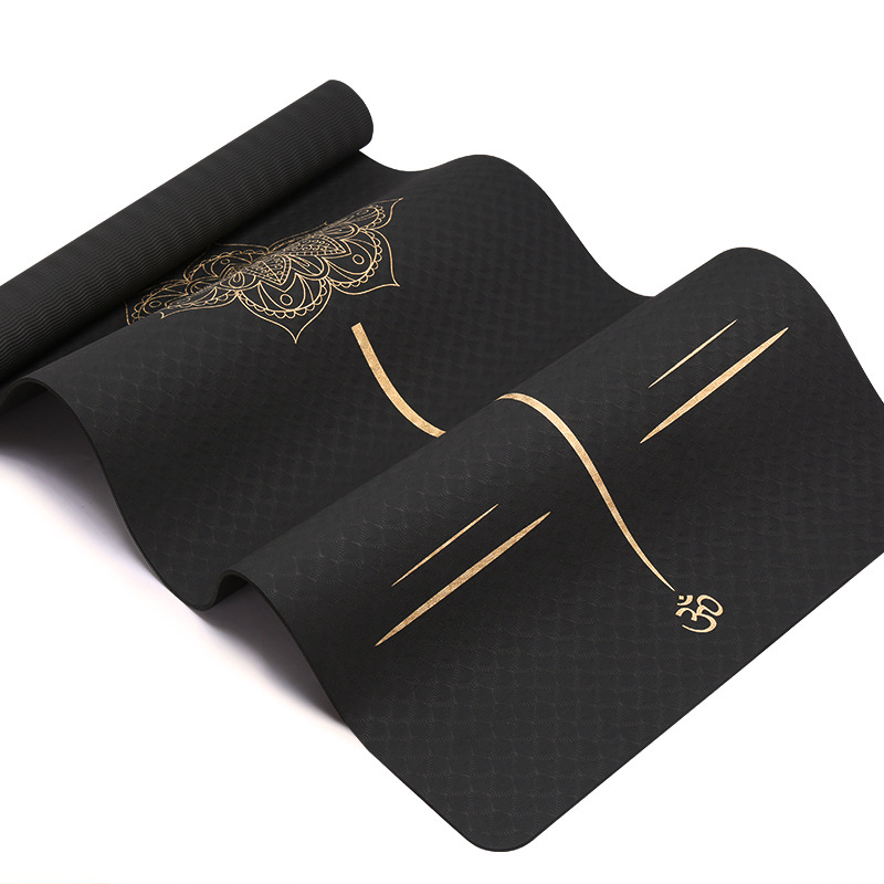 Tapete de Yoga Plegable Impreso de TPE con Absorción de Impactos para Fitness image 3