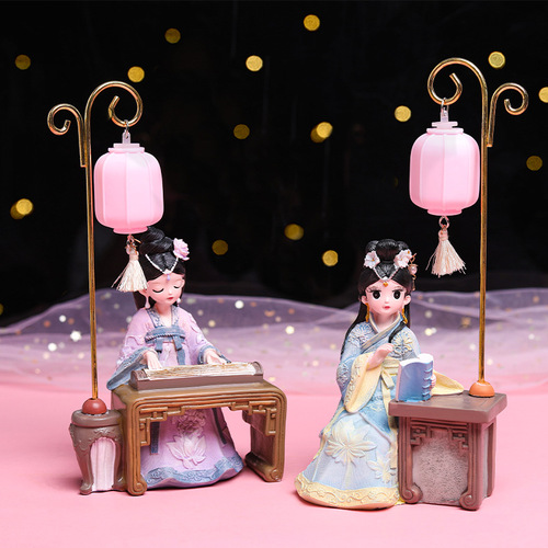 Original gift Chinese ancient style girl heart ornaments Gege Hanfu girl decorations small ornaments girls gifts