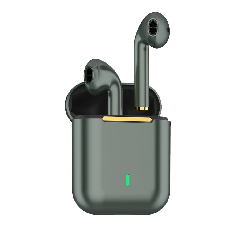 Беспроводные наушники J18 Bluetooth, 3D игровое стерео, компактный зарядный кейс (чёрный/белый/зелёный/шампань)