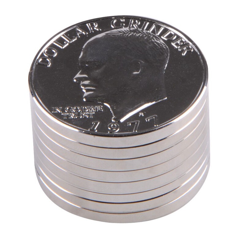 Silver Dollar Coin Cigarette Grinder 40mm Grinder Cigarette Cutter 3-Layer Sharp Tooth Metal Zinc Alloy Cigarette Crusher