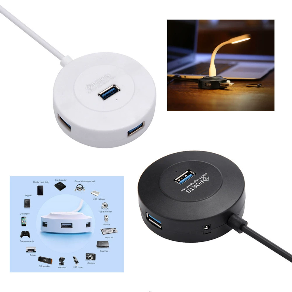 Круговой концентратор USB3.0HUB-концентратор 4-портовый разветвитель 3.0 высокоскоростной удлинитель концентратора для ноутбука